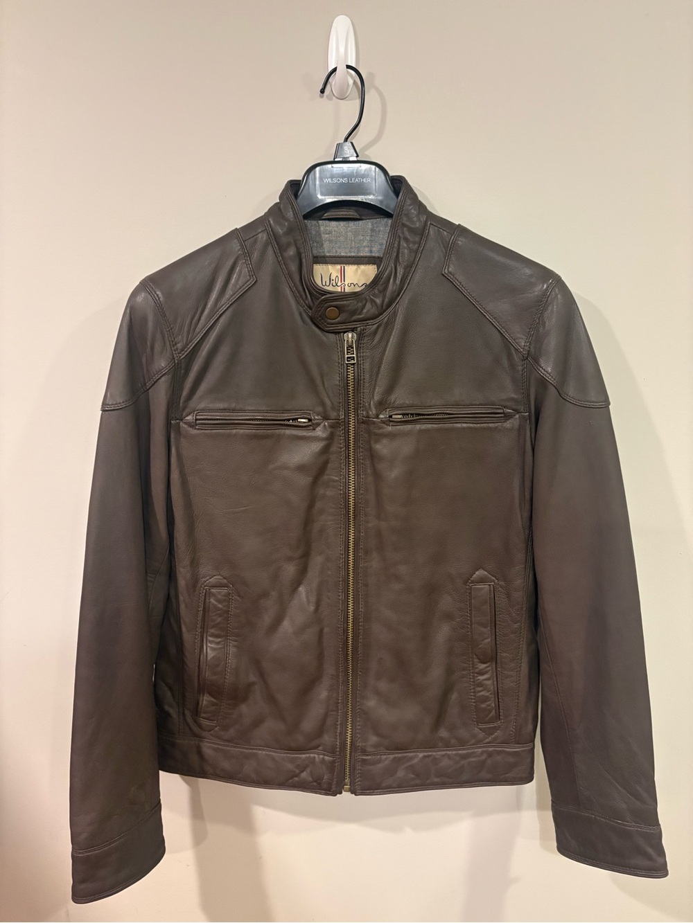 Wilsons Leather Brown Genuine Leather Jacket Vintage